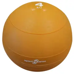 SPORTFITNESS - Balón De Peso Medicinal En Caucho De 4 Kg Y 28 Cm Color Naranja