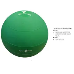 SPORTFITNESS - Balón Peso 7Kg Caucho Verde