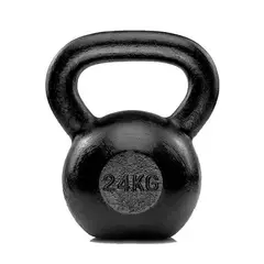 SPORTFITNESS - Mancuerna De 24 Kg Recubierta Color Negra