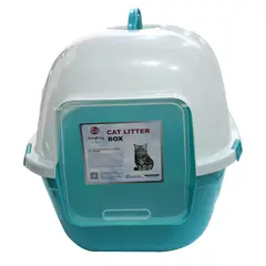 PETIZOOS - Arenera Iglú Para Gatos 50x47x42cm Mediano Turquesa