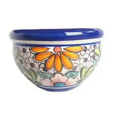 ARTE Y ARCILLA - Matera Cerámica Cónica Mexico 21x14cm Azul