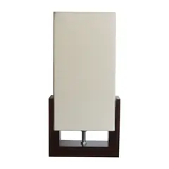 LUZ AND AMBIENTE - Lámpara De Mesa Madera Rectangular