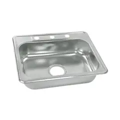 NORTH - Lavaplatos para Cocina 50x40 cm con Perforación 3 1/2 pulgadas Mezclador en Acero Inoxidable