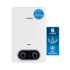 BOSCH - Calentador de agua 6 litros Tiro Forzado de paso a Gas Natural Therm 1400 F
