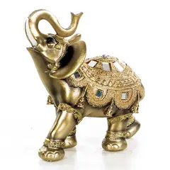 JUST HOME COLLECTION - Escultura Elefante Mystical 21.5 Cm Oro