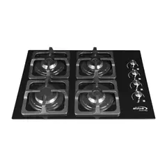 ABBA - Cubierta a Gas Vidrio Templado 66x48cm 4 Puestos CM305-V4S N