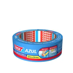 TESA - Cinta Enmascarar Azul Proteccion UV 14D 50m x 38 mm