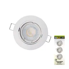 ILUMAX - Setx3 Bala Ecualizable Blanco + 3 Led 6w Gu10