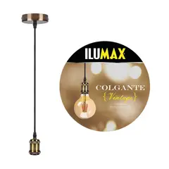 ILUMAX - Lámpara Colgante Vintage 1 Luz E27 Bronce