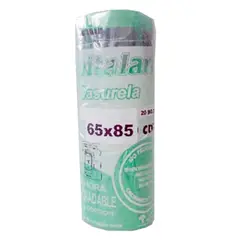 GENERICO - Bolsa Basura Con Cordón 65x85cm Rollo X20Und Mediana Verde