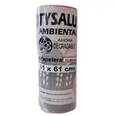 CITYSALUD - Bolsa Basura 61x61cm Rollo x50 Unidades Pequeña Rojo