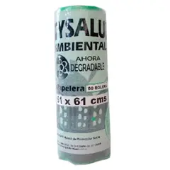 CITYSALUD - Bolsa Basura 61x61cm Rollo x50 Unidades Pequeña Verde