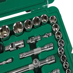 SATA - Juego de Copas 1/4"-3/8"-1/2" 6 Puntas Llaves mm/Pulgadas 120 Piezas