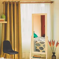 JUST HOME COLLECTION - Cortina Blackout 80% Iris Beige 200x 230 cm