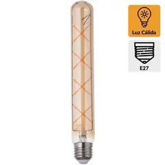 DAIRU - Bombillo Tubo Led Filamento 460 Lúmenes 5w E27 Ambar Certificado