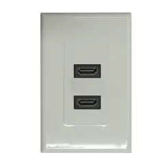 HALUX - Placa Hdmi Doble Con Conectores Hembra