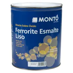 MONTO - Esmalte Directo Sobre el Oxido Base Agua Negro Satin Ferrorite750 ml