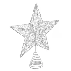 DEAR SANTA - Tope Árbol Estrella de Navidad Glitter 25cm Surtido