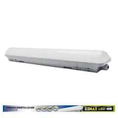 ILUMAX - Lampara Hermetica Led Luz Fria 2x20w 120cm