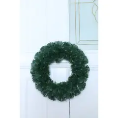 undefined - Corona Fibra Óptica Multicolor + Cálida 50cm Navidad
