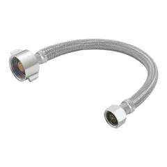 HUMBOLDT - Conector Acero Inoxidable 1/2 Pulgada X 7/8 Pulgada Hembra-Hembra Longitud 40 Centimetros Inodoro