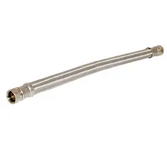 HUMBOLDT - Conector Acero Inoxidable Calentador 1/2 Pulgada X 1/2 Pulgada Hembra-Hembra Longitud 40 Centimetros