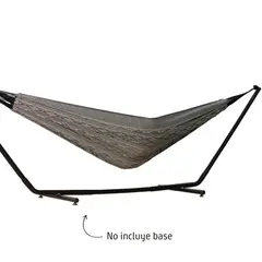 TELARY - Hamaca Sin Soporte Textil Líneas Negro 135 X 225 Cm