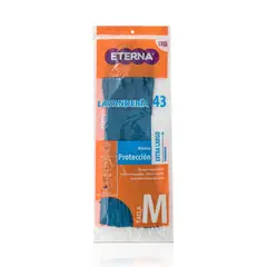 ETERNA - Guante Domestico Lavanderia Azul 43Cm Talla 8
