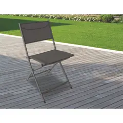 JUST HOME COLLECTION - Silla Exteriores 1 Pieza Aluminio/Textil Madrid Taupe