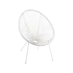 undefined - Silla Exterior 1 Pieza Rattan Sint Cozumel Acapulco Blanco