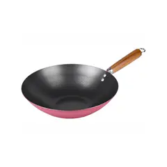 JUST HOME COLLECTION - Wok 30cm Antiadherente Mango Madera