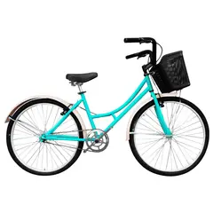 SFORZO - Bicicleta Urbana Playera R26 Sin Cambios Marco en Acero Verde