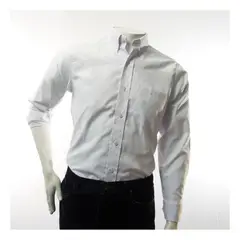 BAUKER - Camisa Dotacion Tipo Oxford Blanca Talla S