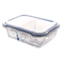 JUST HOME COLLECTION - Recipiente 0.64 Litros División Rectangular Vidrio