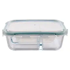JUST HOME COLLECTION - Recipiente 1.05 Litros 3 Divisiones Rectangular Vidrio