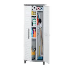 RIMAX - Armario Multiusos Baru 65 x 189 x 45 cm Blanco Gris