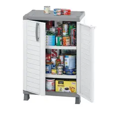 RIMAX - Armario Mediano Baru 65 x 102 x 45 cm Blanco Gris