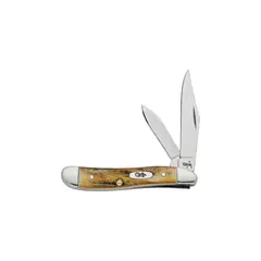 GENERICO - Navaja De Caza De 2 Hojas En Acero Inoxidable De 7.3 Cm Con Mango De Ciervo