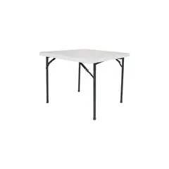 GENERICO - Mesa Plegable Simple Spaces Cuadrada con Estructura Metálica Resistente