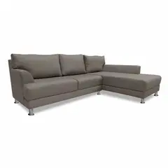 SOFA MARKET - Sofá Esquinero Kodiak Derecho 5 Puestos Tela Cafe