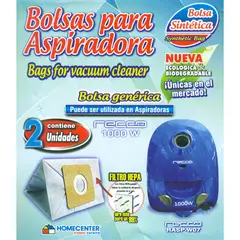 undefined - Set x 2 Bolsas de Repuesto para aspiradora Recco EC813-1000