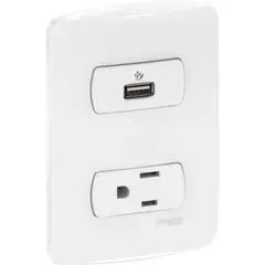 undefined - Toma P/T + Toma Usb A Miluz Blanco