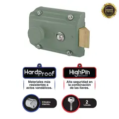 YALE - Cerradura de Sobreponer con Pestillo y Picaporte Serie OF5M