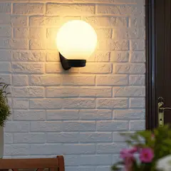 JUST HOME COLLECTION - Aplique Exter Boras E27 Negro