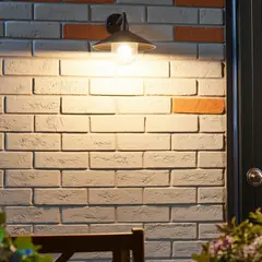 JUST HOME COLLECTION - Aplique Exterior Horten E27 Negro