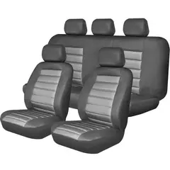 undefined - Funda P/Asiento 9 Pz Negro Gris