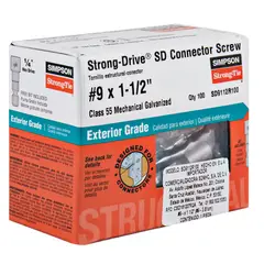 SIMPSON STRONG TIE - Tornillo Estructural Galvanizado #9X1 1/2'