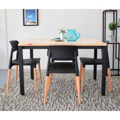 ITALMUEBLES - Mesa para Comedor Mínimal 120x80x70cm Negro