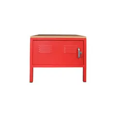 ITALMUEBLES - Mesa de Noche Locker 1 Puerta Rojo