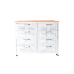 ITALMUEBLES - Cajonera Locker 8 Cajones 80x45x72cm Blanco
